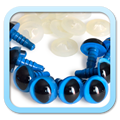 Yeux de sécurité Safety eyes - 12mm Bleu Blue - FROGandTOAD Créations